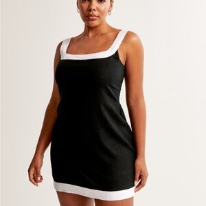 A&F NEW Linen-Blend Wide Strap Mini Dress
